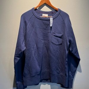 Todd Snyder + Champion Midweight Pocket Sweatshirt Dark Cobalt XL NWT